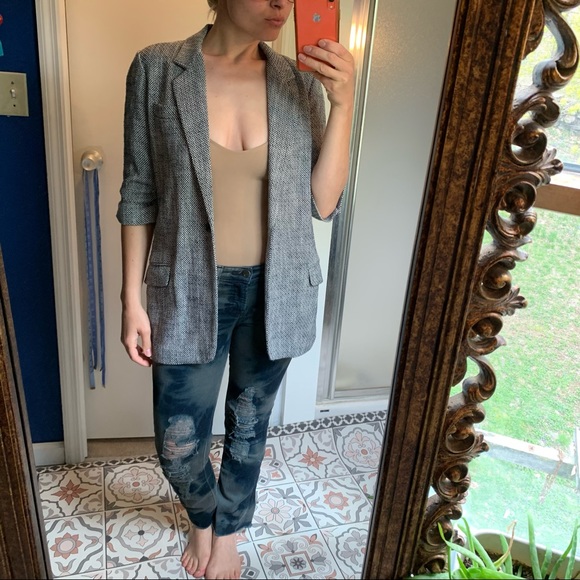 Elizabeth & James tweed longline 3/4 sleeve blazer - Picture 10 of 16